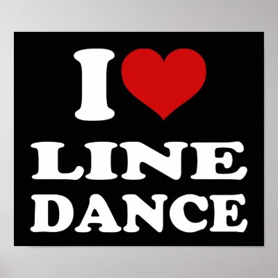I Love Line Dance Print