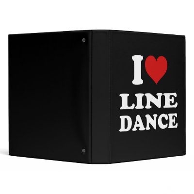 I Love Line Dance Vinyl Binder