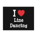 I love Line Dancing heart custom personalized postcards