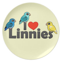 I Love Linnies Dinner Plate