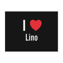 I love Lino postcards by funnycustomtshirts I love Lino postcards