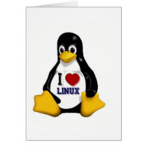 I Love Linux cards by dogbarcreations I Love Linux cards