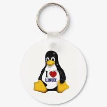 I Love Linux keychains
