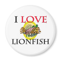I Love Lionfish magnets by tshirtshirts I Love Lionfish magnets