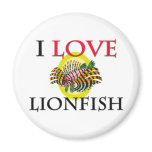 I Love Lionfish Refrigerator Magnets