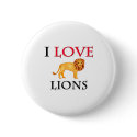 I Love Lions buttons