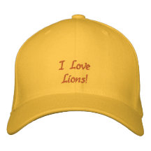 I LOVE LIONS Embroidered Cap Embroidered Baseball Cap