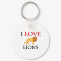 I Love Lions keychains by tshirtshirts I Love Lions keychains