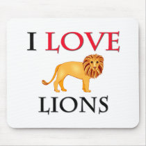 I Love Lions Mouse Mat