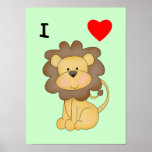 I Love Lions Posters