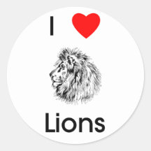 I love lions Sticker