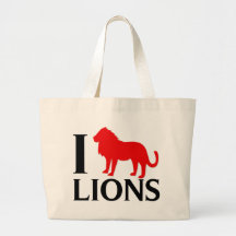 I Love Lions Tote Bags