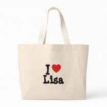 I love Lisa heart T-Shirt bags by funnycustomtshirts I love Lisa heart T-Shirt bags