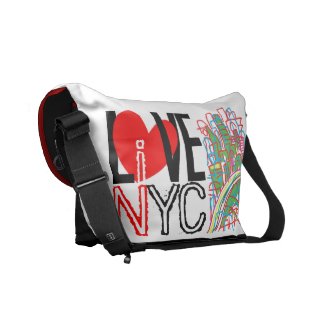 I Love Live in NYC Messenger Bag rickshawmessengerbag