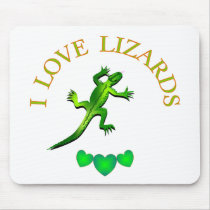 I Love Lizards mousepads by AllPetsStore I Love Lizards mousepads