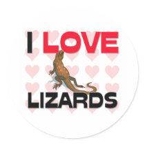 I Love Lizards stickers
