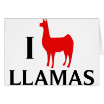 I Love Llamas Cards