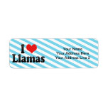 I Love Llamas Custom Return Address Labels