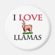 I Love Llamas Fridge Magnets