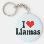 I Love Llamas Key Chain