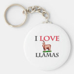 I Love Llamas Key Chains