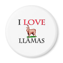I Love Llamas Refrigerator Magnets
