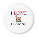 I Love Llamas Refrigerator Magnets