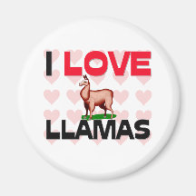 I Love Llamas Magnets
