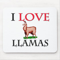 I Love Llamas Mouse Mats