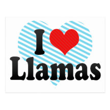 I Love Llamas Postcards