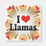 I Love Llamas Refrigerator Magnet
