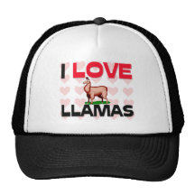 I Love Llamas Trucker Hat