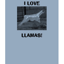 I LOVE LLAMAS! t-shirts