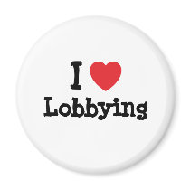 I love Lobbying heart custom personalized magnets