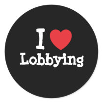 I love Lobbying heart custom personalized stickers