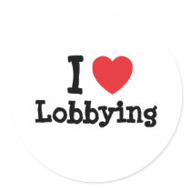 I love Lobbying heart custom personalized stickers