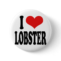 I Love Lobster buttons by ilovethisshirt I Love Lobster buttons