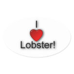 I love Lobster! Oval Sticker