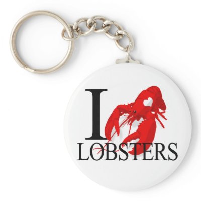 I Love Lobsters Keychains