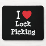 I love Lock Picking heart custom personalized Mouse Mats