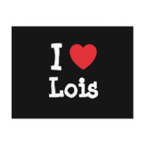 I love Lois heart T-Shirt postcards