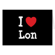 I love Lon heart custom personalized cards