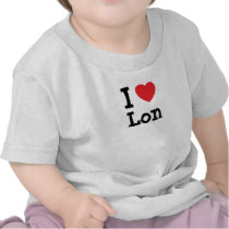 I love Lon heart custom personalized t-shirts