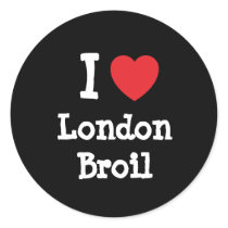 I love London Broil heart T-Shirt stickers by funnycustomtshirts I love London Broil heart T-Shirt stickers