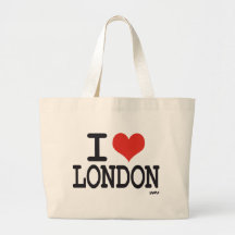 I LOVE LONDON CANVAS BAGS
