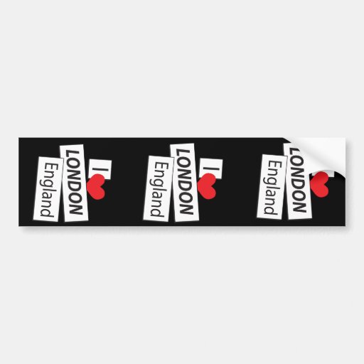 I Love London England Bumper Stickers