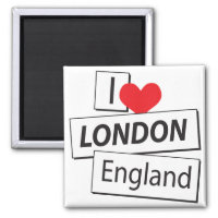 I Love London England Fridge Magnet