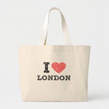 I Love London sketch souvenir Bag