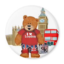 I Love London -Teddy Bear magnets
