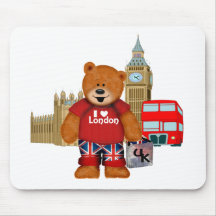 I Love London -Teddy Bear Mouse Pads
